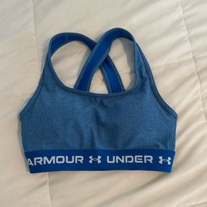 Under Armour - Women’s Crossback Blue Sports Bra